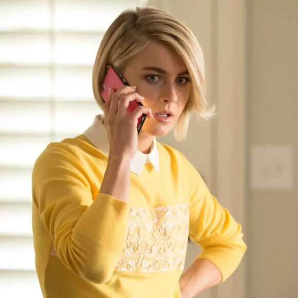 Tory Burch Edwina Embroidered Panel Merino Collared Sweater, Sun Yellow, S/P - Picture 4 of 13